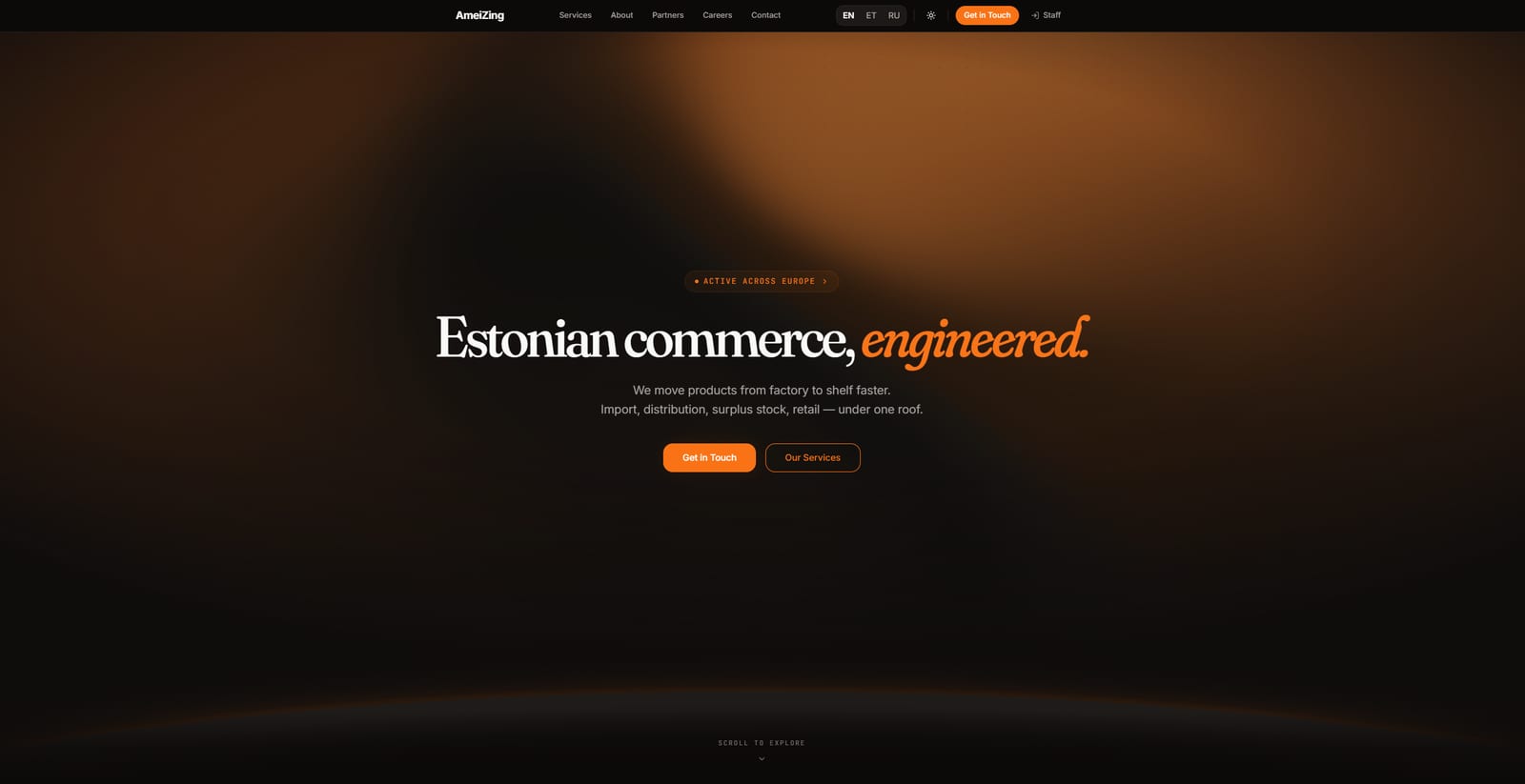 AmeiZing — veebilehe eelvaade