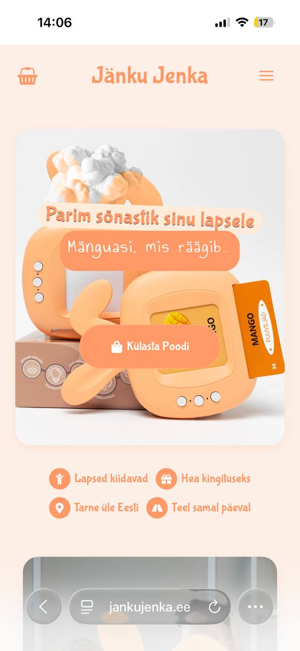 Jänku Jenka — mobiilvaade