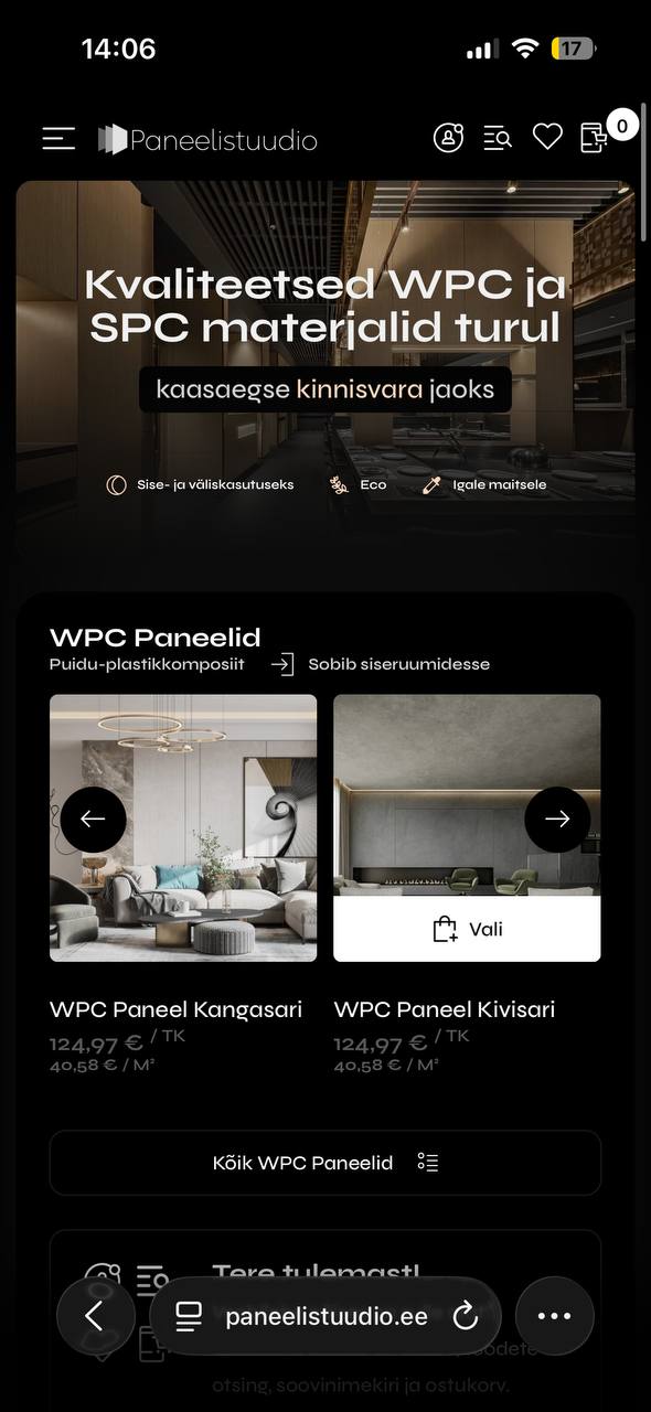 Paneelistuudio — mobiilvaade